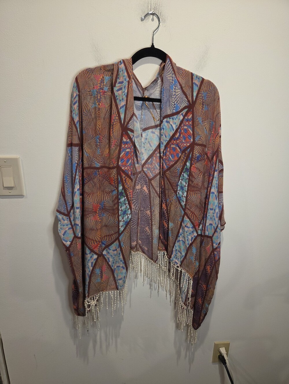 Tart One Size Boho Multicolored Kimono Cardigan Outfit Topper